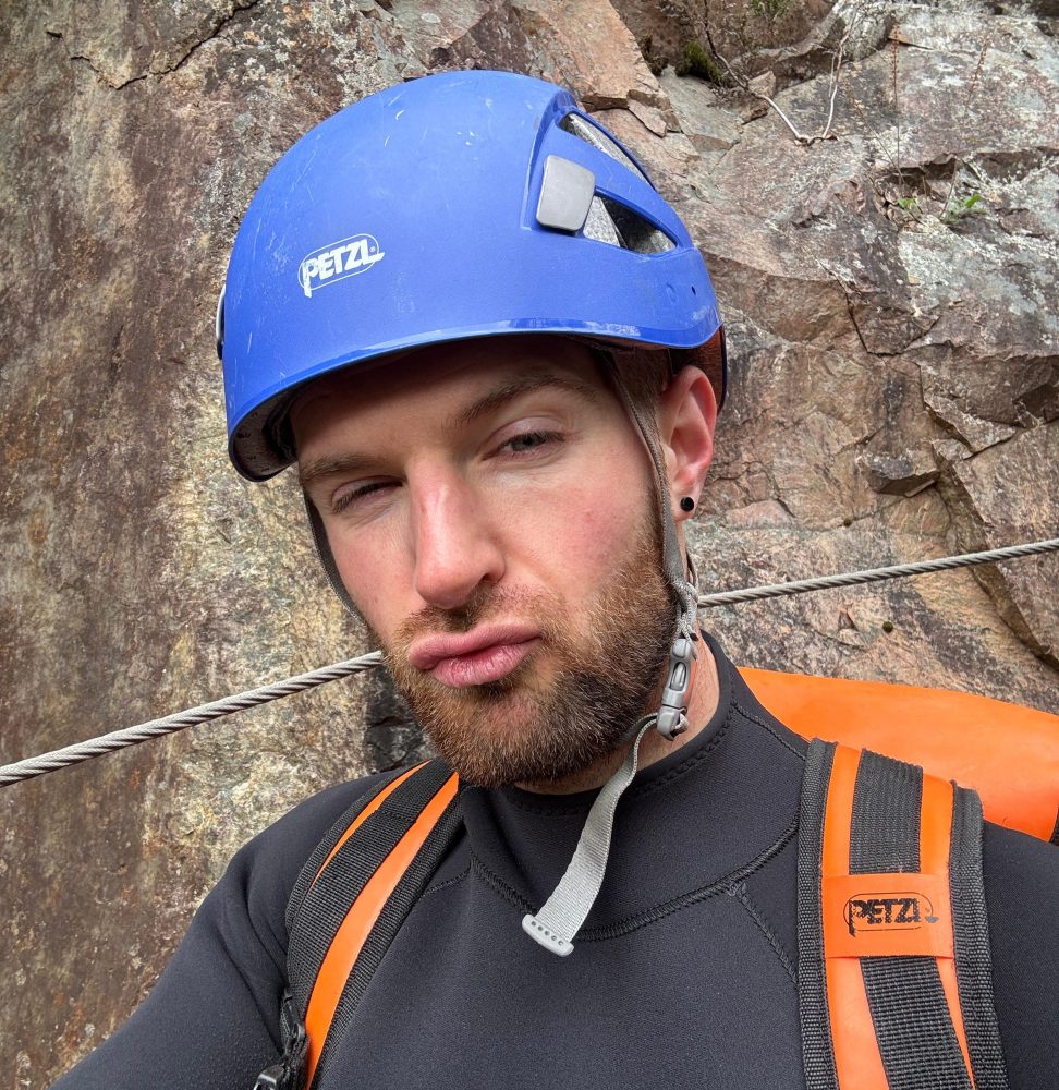 a man wearing a hat